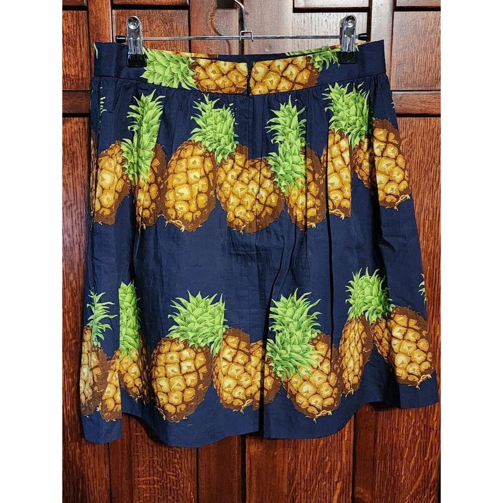 J. Crew Pineapple Print A-line Skirt, Size 2